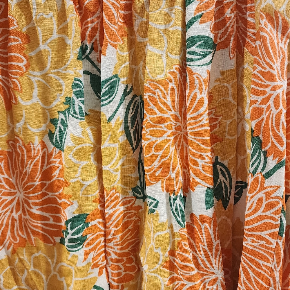 House of Harlow 1960 Floral Orange and Green Dress - Picture 2 of 6